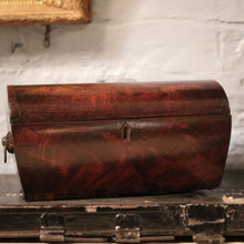 Load image into Gallery viewer, Antique Victorian Flame Mahogany Dome Top Tea Caddy
