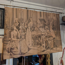 Load image into Gallery viewer, Antique French Woven Tapestry - Jacques Marchetti Parlor Scene
