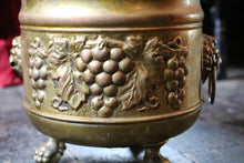 Load image into Gallery viewer, Early 20th.C Arts &amp; Crafts Brass Embossed Plant Pot / Jardiniere

