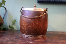 Load image into Gallery viewer, Vintage Oak and EPNS Barrel Shaped Ice Bucket
