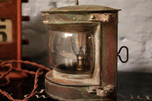 Load image into Gallery viewer, Antique Masthead Ships Lantern Converted to Electricity With Modern Wiring
