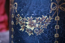 Load image into Gallery viewer, Antique Painted Toleware Waste Paper Basket / Bin
