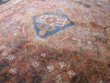 Load image into Gallery viewer, 69&quot;x48&quot; Vintage Hand Knotted Qashqai Wool Rug - 177 x 122cm
