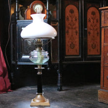 Load image into Gallery viewer, Duplex Ornate Brass and Glass Oil Lamp Lantern
