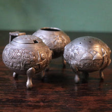 Load image into Gallery viewer, Antique Burmese Silver Condiment Pots / Set

