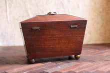 Load image into Gallery viewer, Antique Early Victorian Mahogany Tea Caddy
