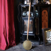 Load image into Gallery viewer, 19th Century Brass Scottish Bed Warming Pan / Bedpan - Celtic Knot Design
