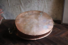 Load image into Gallery viewer, Antique French Hammered Copper and Brass Lidded Pan / Pot
