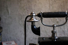 Load image into Gallery viewer, Antique C.1900 Black Jydsk Hand Crank Telephone
