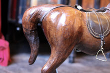 Load image into Gallery viewer, Large Vintage Liberty &amp; Co Leather Horse Sculpture
