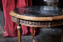 Load image into Gallery viewer, Louis XVI Antique Carved Marble Top Side Table
