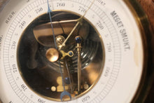 Load image into Gallery viewer, Vintage Carved Oak Barometer / Thermometer
