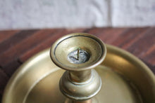 Load image into Gallery viewer, Pair of Antique Brass Chamber Stick Candlestick Candle Holders
