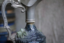 Load image into Gallery viewer, Vintage Italian Ceramic Pewter Carafe Wine Decanter - RIPROD VIETATA
