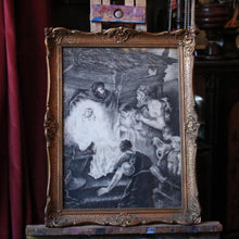 Load image into Gallery viewer, Antique Nativity Framed Engraving in Gilt Frame
