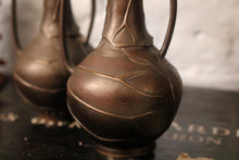 Load image into Gallery viewer, Pair of Antique Japanese Art Nouveau Bronze Vase&#39;s
