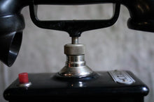 Load image into Gallery viewer, Antique C.1900 Black Jydsk Hand Crank Telephone
