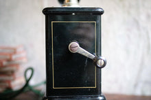 Load image into Gallery viewer, Antique C.1900 Black Jydsk Hand Crank Telephone
