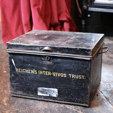 Load image into Gallery viewer, Antique Deed Box - Metal Storage Bin
