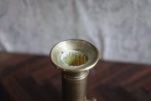 Load image into Gallery viewer, Antique Brass Chamber Stick Candlestick Candle Holder
