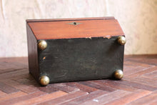 Load image into Gallery viewer, Antique Early Victorian Mahogany Tea Caddy
