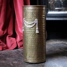 Load image into Gallery viewer, Vintage Arts &amp; Crafts Brass Umbrella / Walking Stick Stand
