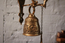 Load image into Gallery viewer, Vintage Wall Mounted Brass Church Bell

