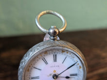 Load image into Gallery viewer, Antique Stirling Silver Ladies Pocket Watch
