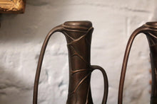 Load image into Gallery viewer, Pair of Antique Japanese Art Nouveau Bronze Vase&#39;s

