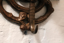 Load image into Gallery viewer, Antique 19th Century Swiss Black Forest Carved Mounted Deer / Ibex Head Coat Hook
