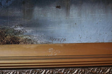 Load image into Gallery viewer, Antique 19th.C Scottish Landscape Painting - Castle and Lock - Oil on Canvas - 35.5&quot; x 21.5&quot;
