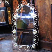 Load image into Gallery viewer, Vintage 1960&#39;s Wrought Iron / Toleware Wall Mirror
