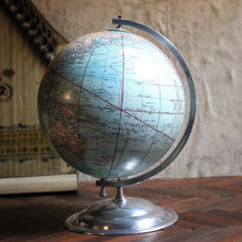 Load image into Gallery viewer, Antique C.1920 Art Deco Chrome Terrestrial Globe Webber Costello Co.
