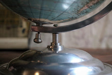 Load image into Gallery viewer, Antique C.1920 Art Deco Chrome Terrestrial Globe Webber Costello Co.
