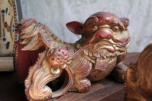 Load image into Gallery viewer, Vintage Chinese Teak Dog of Foo Carving
