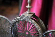 Load image into Gallery viewer, Vintage Peacock Brass Firescreen
