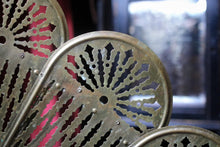 Load image into Gallery viewer, Vintage Peacock Brass Firescreen
