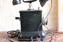 Load image into Gallery viewer, Antique C.1900 Black Jydsk Hand Crank Telephone
