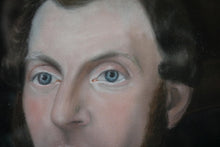 Load image into Gallery viewer, Large Antique Victorian Pastel Painting Portrait Gentleman in Gold Gesso Frame
