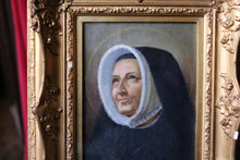 Load image into Gallery viewer, Antique Oil Painting of a Nun in Gilt Gesso Frame
