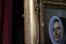 Load image into Gallery viewer, Antique Oil Painting of a Nun in Gilt Gesso Frame
