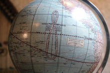 Load image into Gallery viewer, Antique C.1920 Art Deco Chrome Terrestrial Globe Webber Costello Co.
