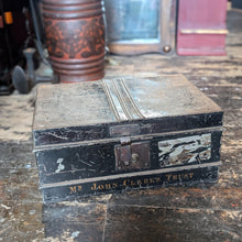 Load image into Gallery viewer, Antique Deed Box - Metal Storage Bin
