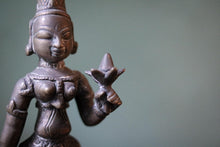 Load image into Gallery viewer, Antique 19th.C Indian Bronze Lakshmi Statue
