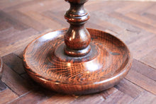 Load image into Gallery viewer, Antique English Oak Barley Twist Candle Sticks
