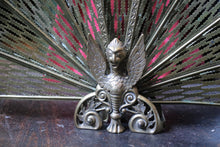 Load image into Gallery viewer, Vintage Peacock Brass Firescreen

