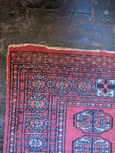 Load image into Gallery viewer, Vintage Hand-Knotted Bokhara Rug in Red Wool – 3&#39;11.5&quot; x 2&#39;7.5&quot; (120 x 80 cm)
