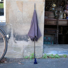 Load image into Gallery viewer, Antique Edwardian Black Silk Parasol / Umbrella
