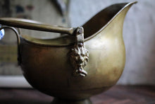 Load image into Gallery viewer, Antique English Brass Helmet Coal Scuttle
