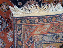 Load image into Gallery viewer, 3&#39;3&quot; x 5&#39;7&quot; - Vintage Geometric Wool Rug – 115cm x 171 cm
